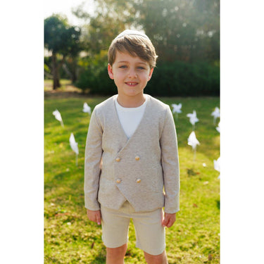 Melange Linen Blazer - Kidichic
